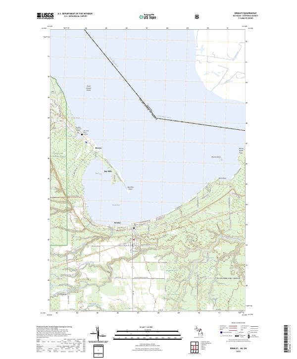 Brimley topographic map thumbnail