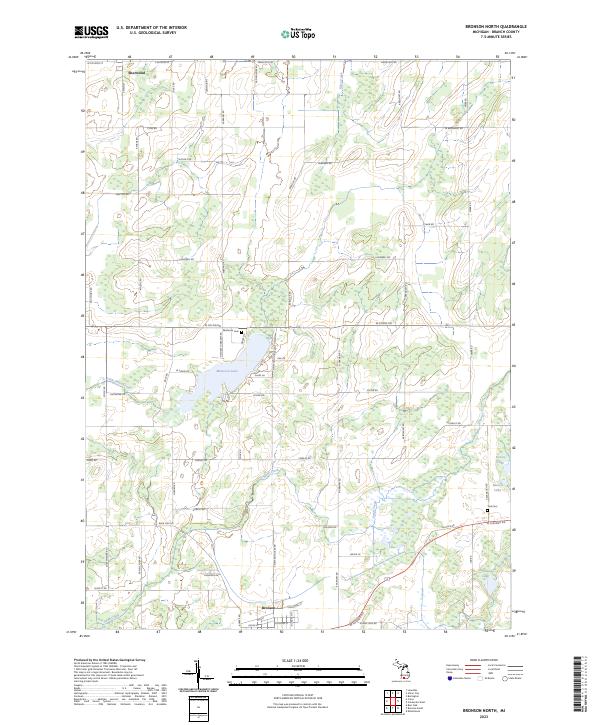 Bronson North topographic map thumbnail