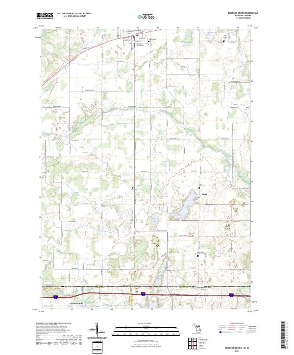 Bronson South topographic map thumbnail