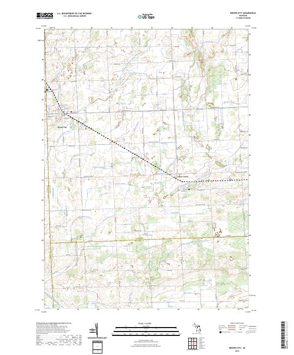 Brown City topographic map thumbnail