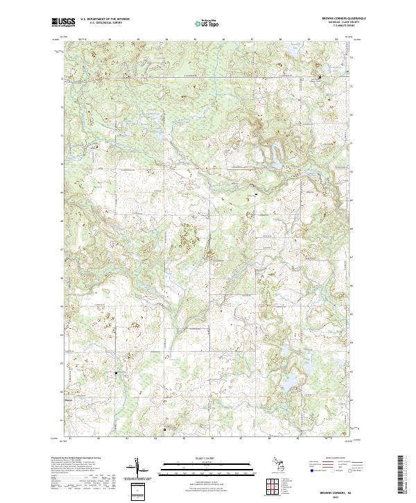Browns Corners topographic map thumbnail
