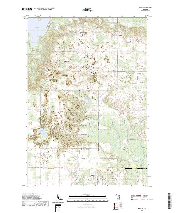 Buckley topographic map thumbnail