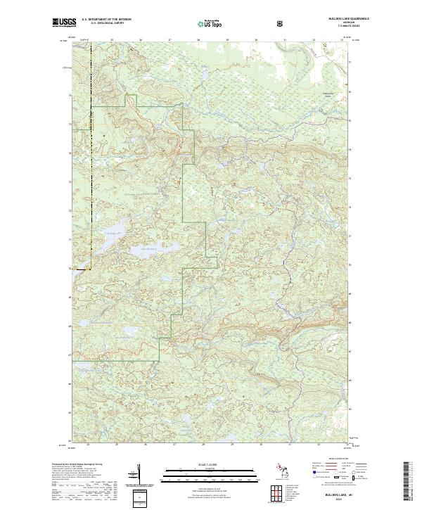 Bulldog Lake topographic map thumbnail