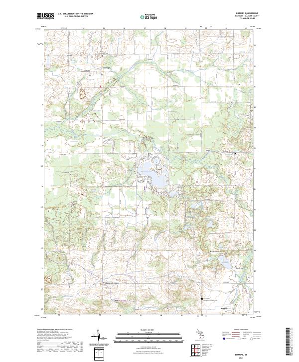 Burnips topographic map thumbnail