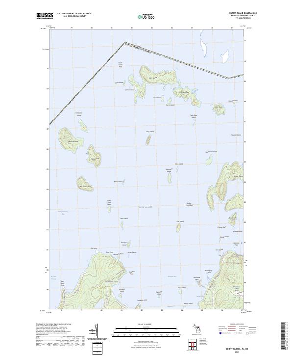 Burnt Island topographic map thumbnail