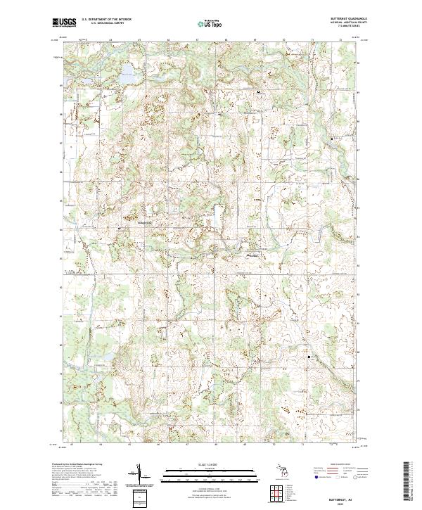 Butternut topographic map thumbnail