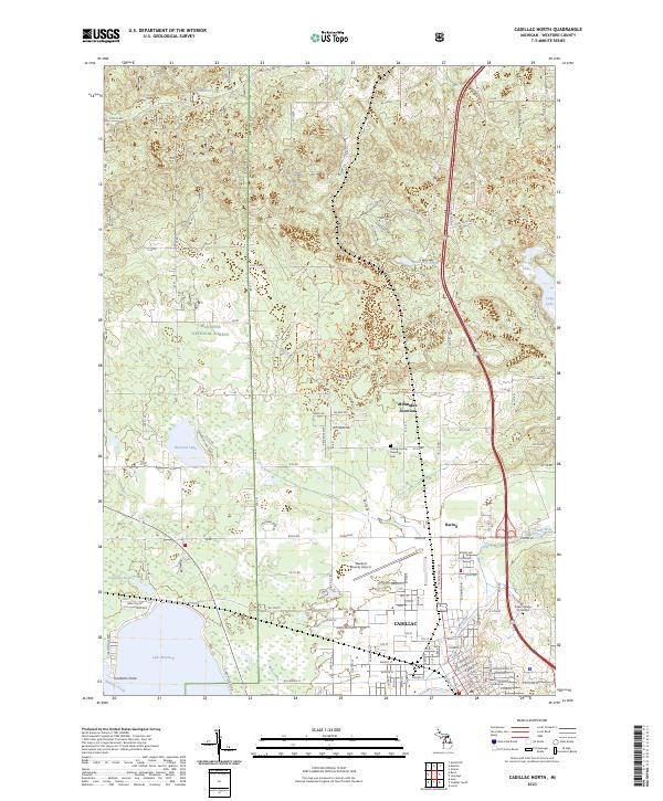 Cadillac North topographic map thumbnail