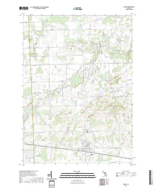 Capac topographic map thumbnail