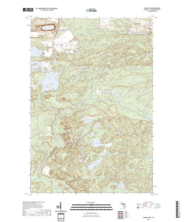 Carney Lake topographic map thumbnail