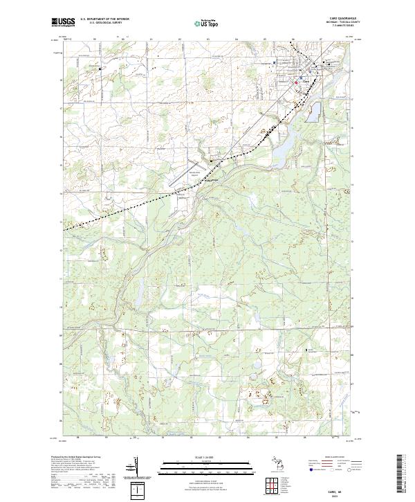 Caro topographic map thumbnail
