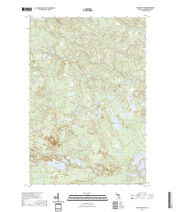 Cataract Basin topographic map thumbnail