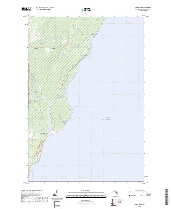 Cedar River topographic map thumbnail