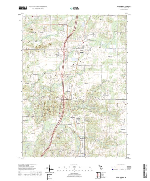 Cedar Springs topographic map thumbnail