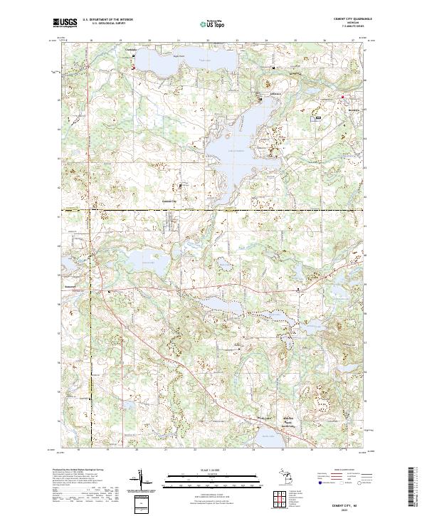 Cement City topographic map thumbnail
