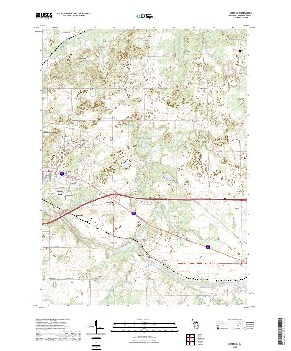 Ceresco topographic map thumbnail