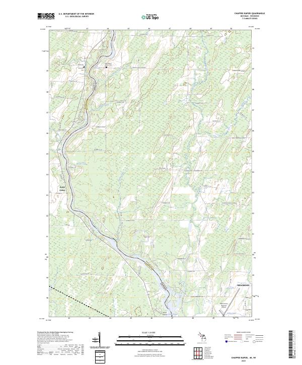 Chappee Rapids topographic map thumbnail