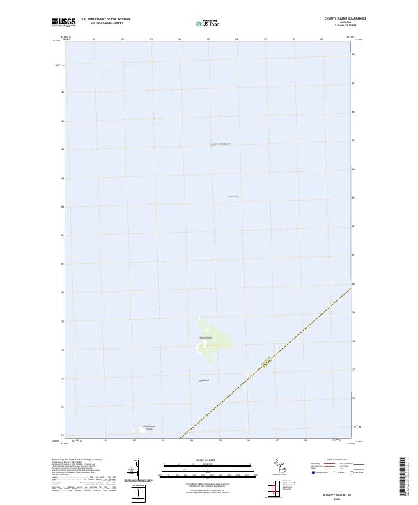 Charity Island topographic map thumbnail