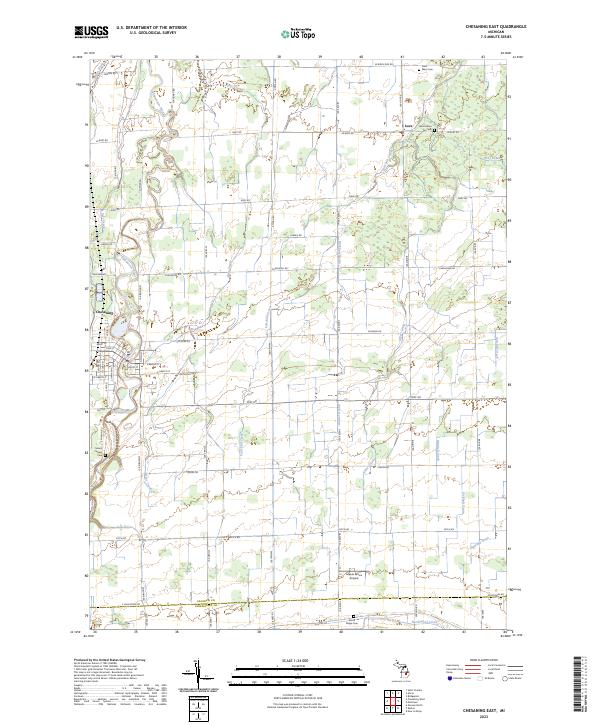Chesaning East topographic map thumbnail