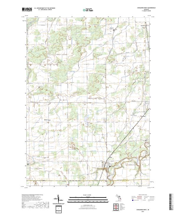 Chesaning West topographic map thumbnail