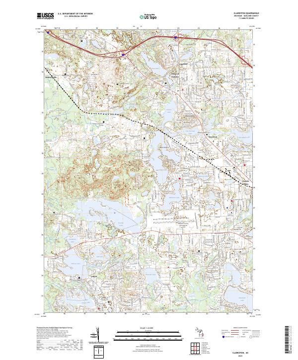 Clarkston topographic map thumbnail