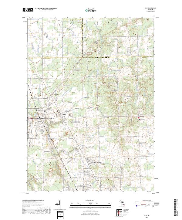 Clio topographic map thumbnail