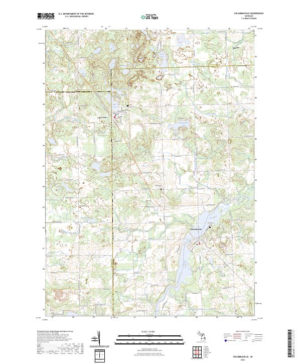 Columbiaville topographic map thumbnail
