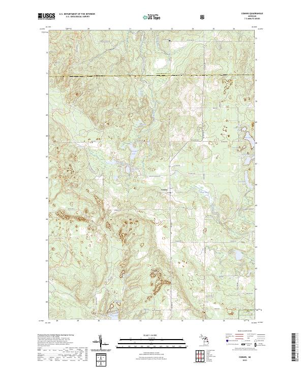 Comins topographic map thumbnail