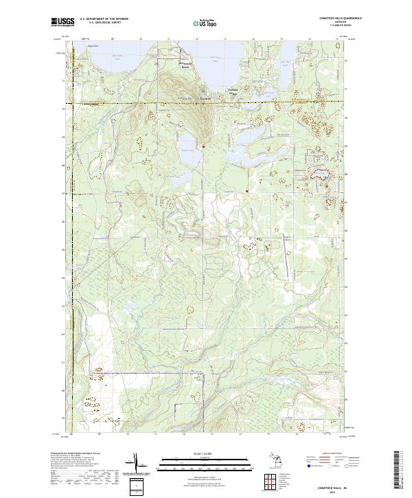 Comstock Hills topographic map thumbnail