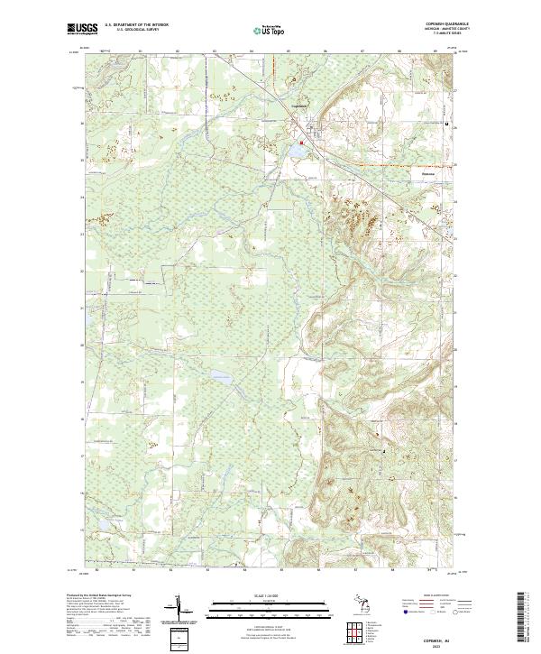 Copemish topographic map thumbnail