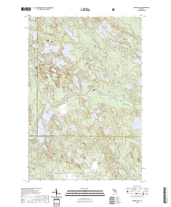 Corner Lake topographic map thumbnail