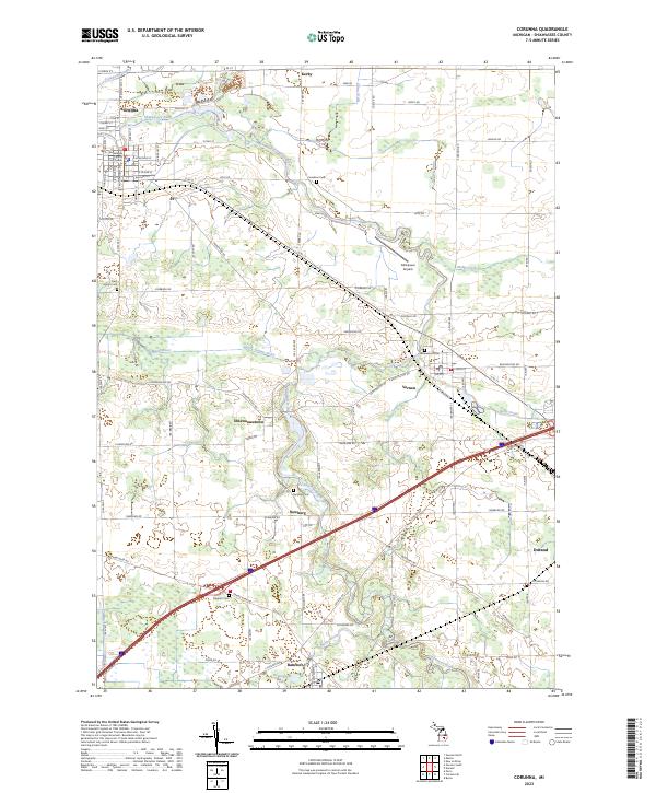 Corunna topographic map thumbnail