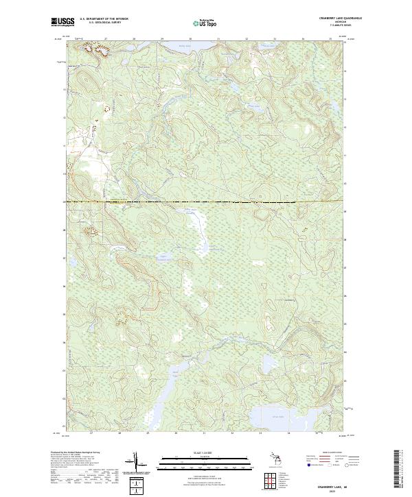 Cranberry Lake topographic map thumbnail