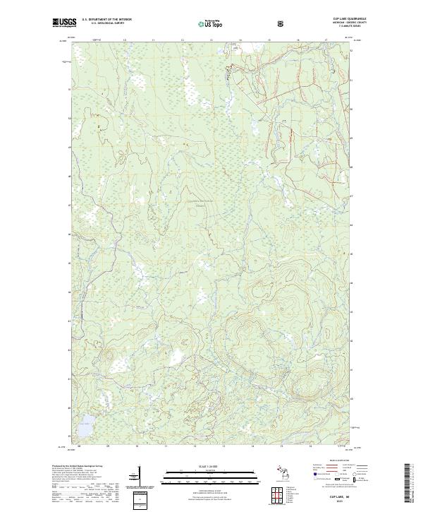 Cup Lake topographic map thumbnail