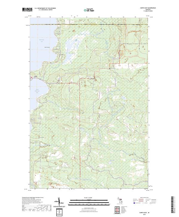 Curtis East topographic map thumbnail