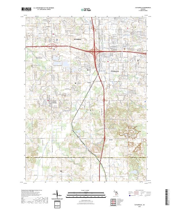 Cutlerville topographic map thumbnail