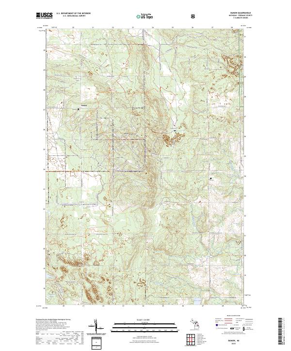Damon topographic map thumbnail
