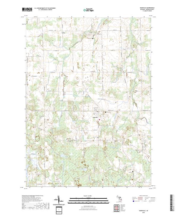 Dansville topographic map thumbnail