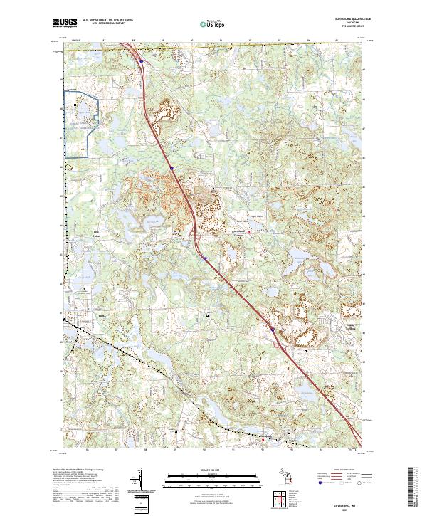 Davisburg topographic map thumbnail