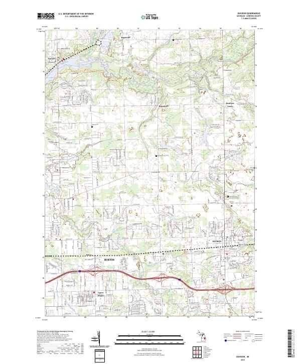 Davison topographic map thumbnail