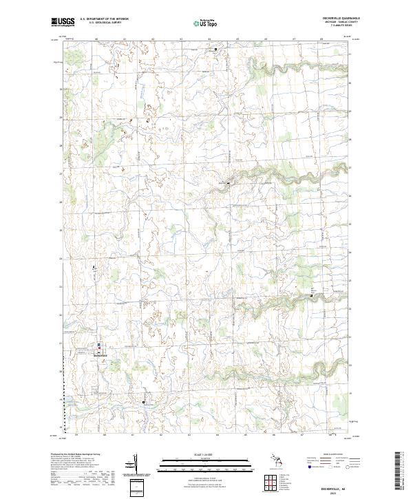 Deckerville topographic map thumbnail