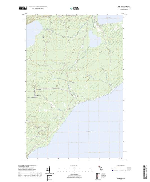 Deer Lake topographic map thumbnail