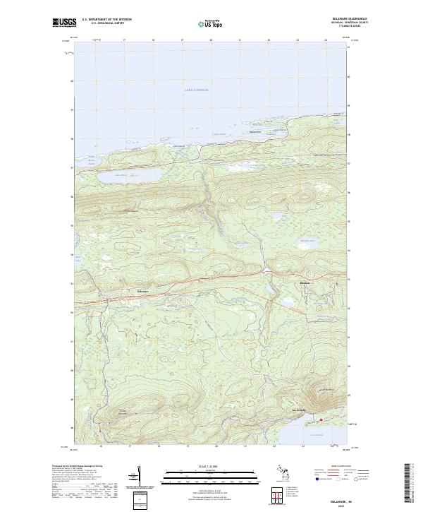 Delaware topographic map thumbnail