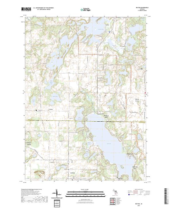 Delton topographic map thumbnail
