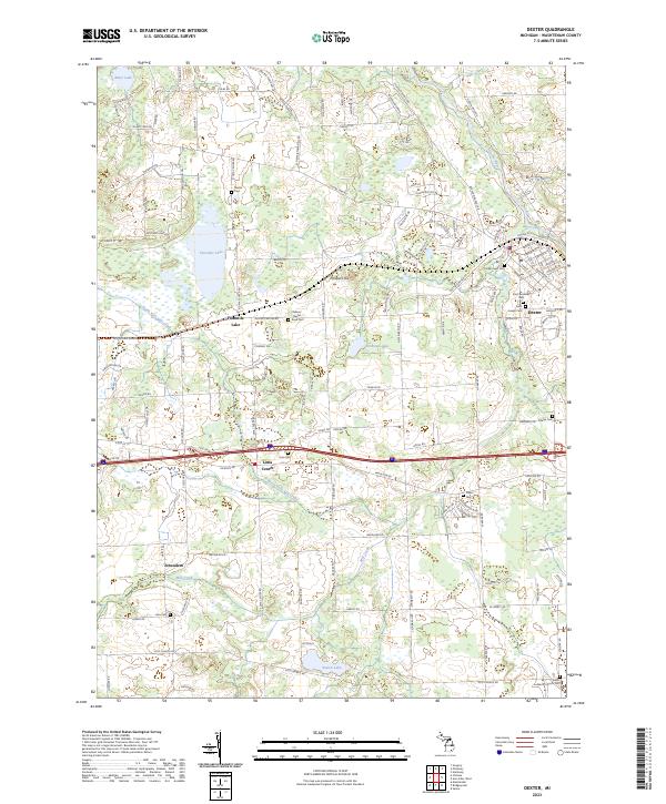 Dexter topographic map thumbnail