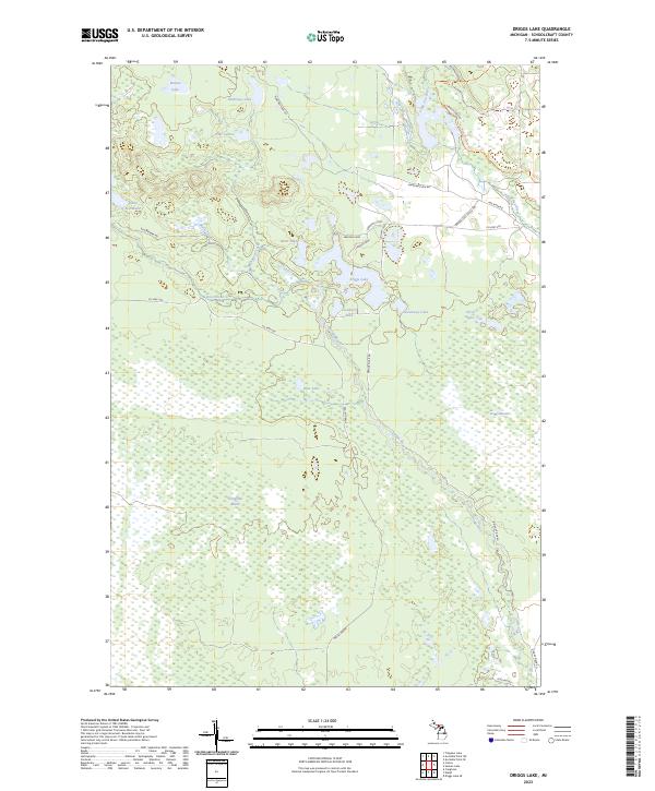 Driggs Lake topographic map thumbnail