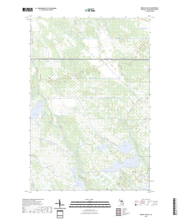 Driggs Lake SE topographic map thumbnail