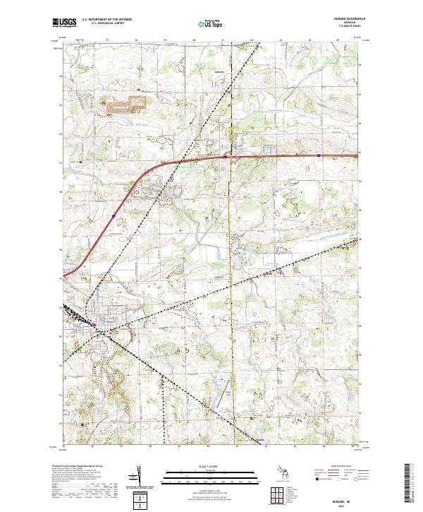 Durand topographic map thumbnail