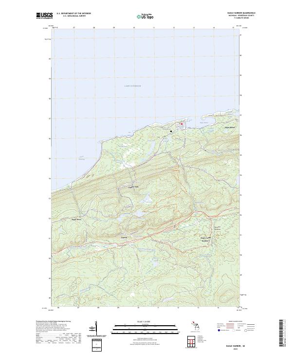 Eagle Harbor topographic map thumbnail