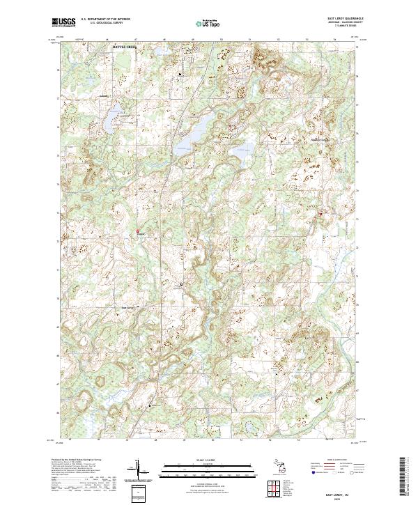 East Leroy topographic map thumbnail