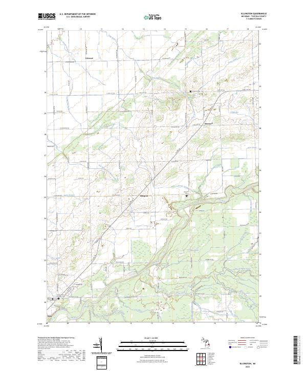 Ellington topographic map thumbnail